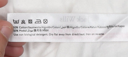 Jack Wills Women’s White Ringer T-Shirt Size 6