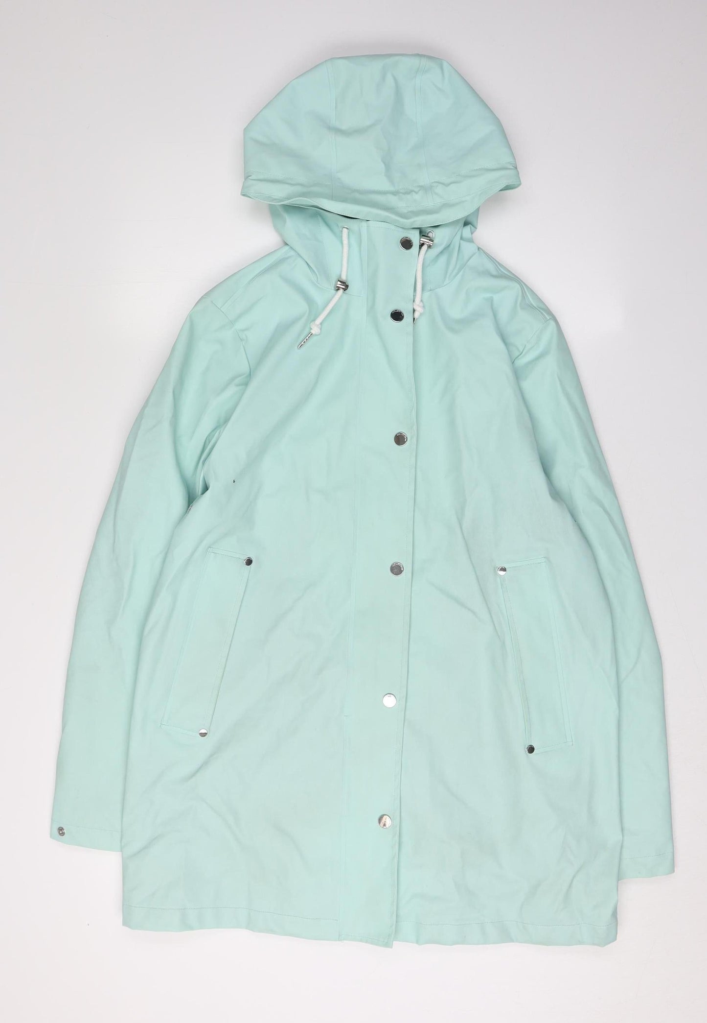 Womens UK Size 12 Marks and Spencer Green Rain Coat
