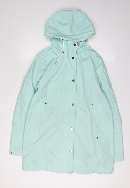 Womens UK Size 12 Marks and Spencer Green Rain Coat