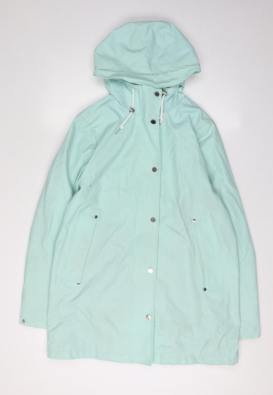 Womens UK Size 12 Marks and Spencer Green Rain Coat