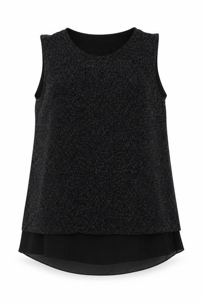 Womens UK Size 16 Quiz Black Tunic Blouse