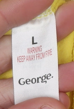 George Yellow Pudsey Hooded Onesie L Unisex Adults