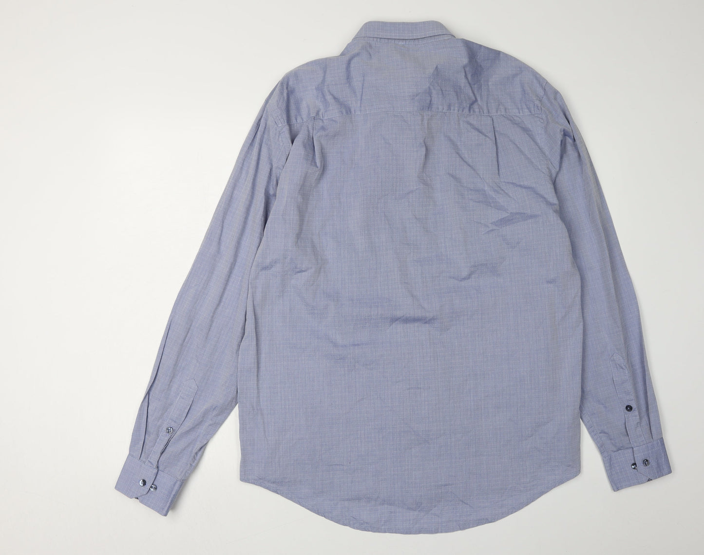Swade Collection Men's Blue Classic Fit Shirt 16.5
