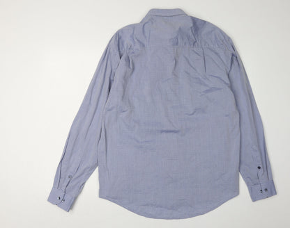 Swade Collection Men's Blue Classic Fit Shirt 16.5