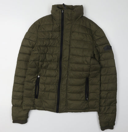 Superdry Women's Green Puffer Jacket Size S