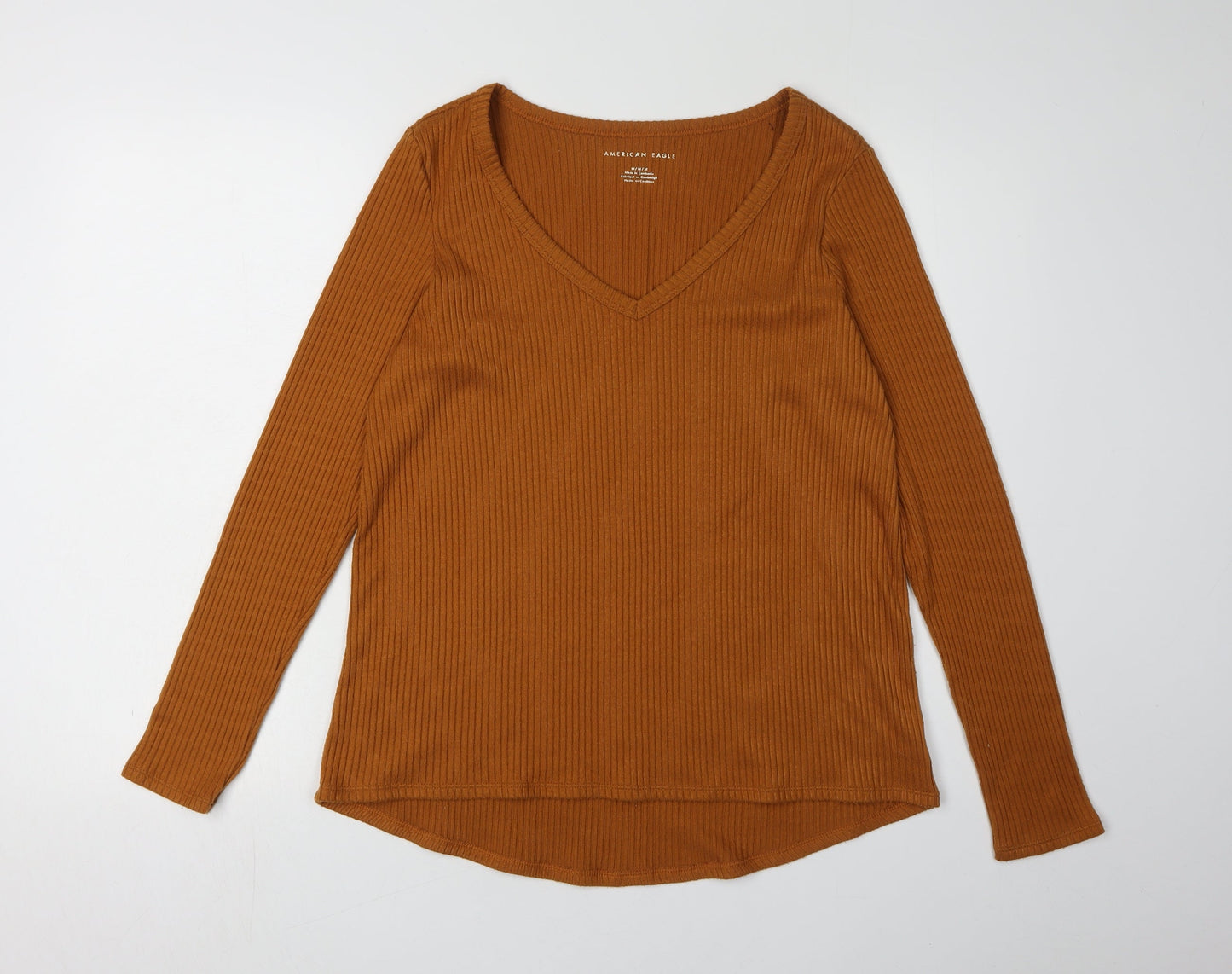 Womens UK Size M American Eagle Brown Basic T-Shirt