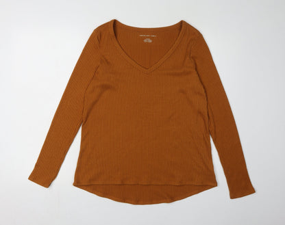 Womens UK Size M American Eagle Brown Basic T-Shirt