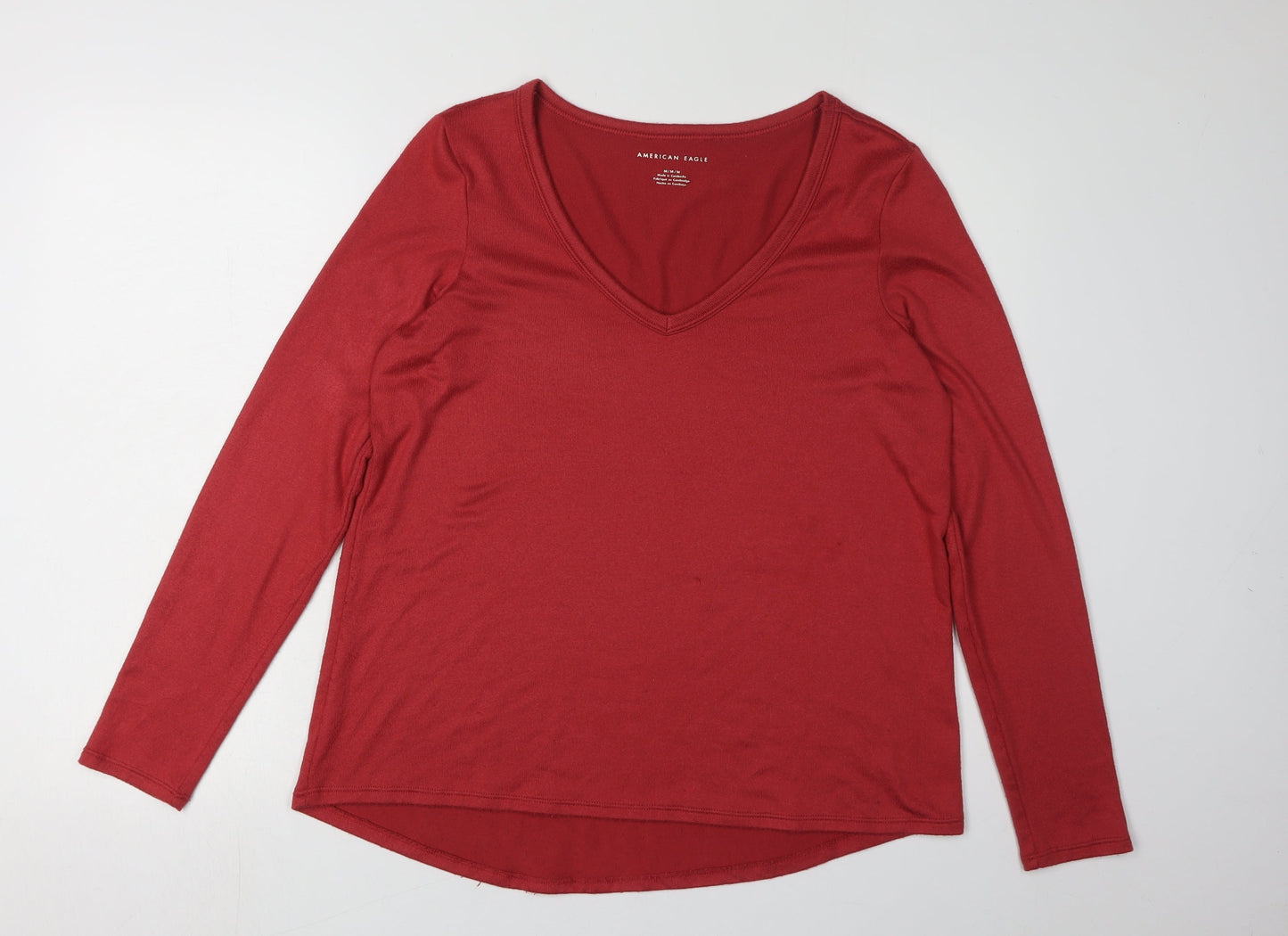 Womens UK Size M American Eagle Red Basic T-Shirt