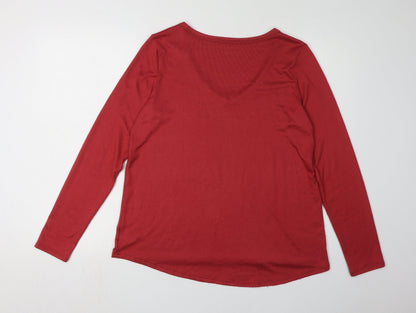 Womens UK Size M American Eagle Red Basic T-Shirt