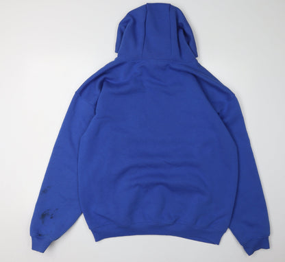 Superman Men's Blue Graphic Print Hoodie Size L