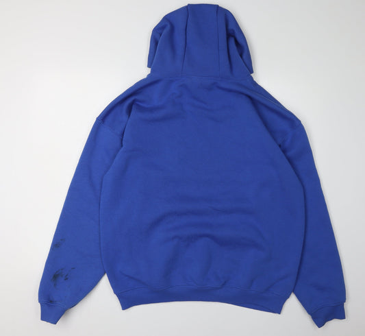 Superman Men's Blue Graphic Print Hoodie Size L