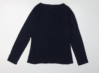 Womens UK Size 8 Weird Fish Blue Basic T-Shirt