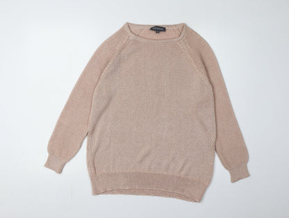 Womens UK Size M Sosandar Beige Jumper Jumper
