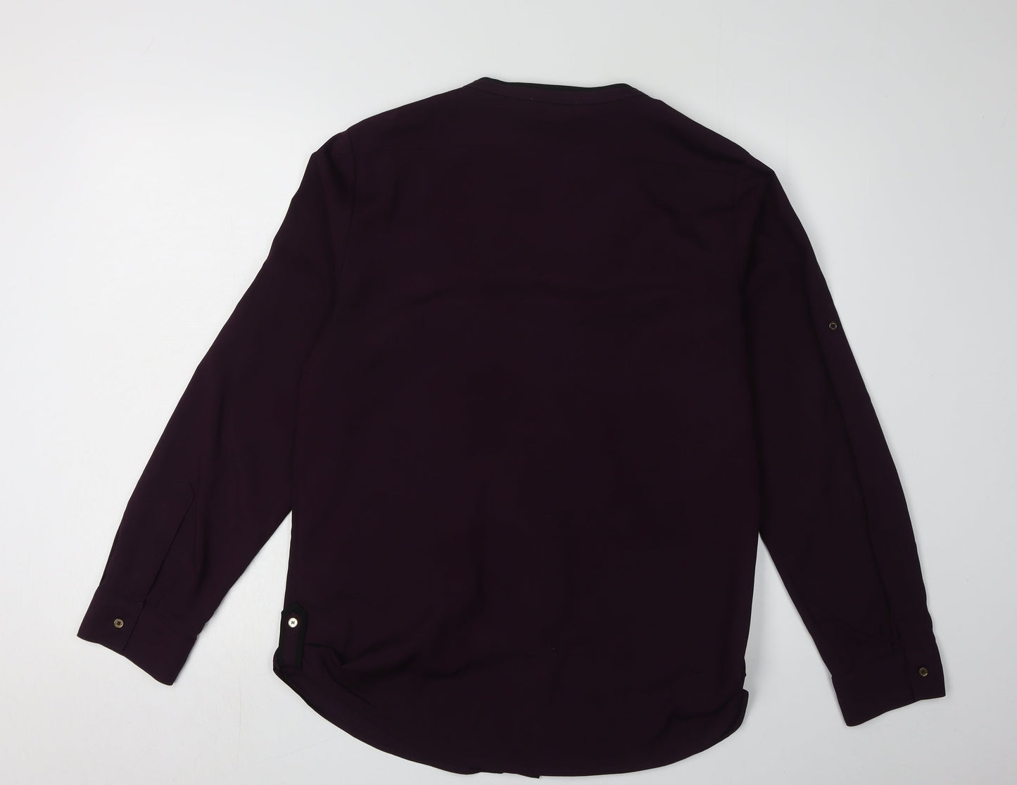 Calvin Klein Women's Purple Button-Up Shirt L