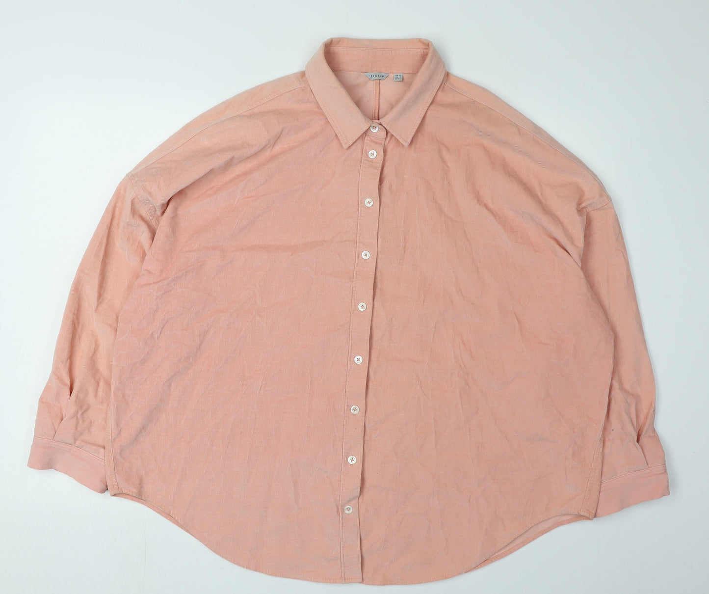 Womens UK Size 16 Jigsaw Pink  Button-Up