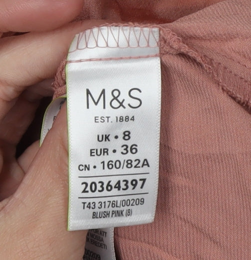 Womens UK Size 8 Marks and Spencer Pink  Blouse
