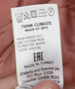 Womens UK Size 8 Marks and Spencer Pink  Blouse