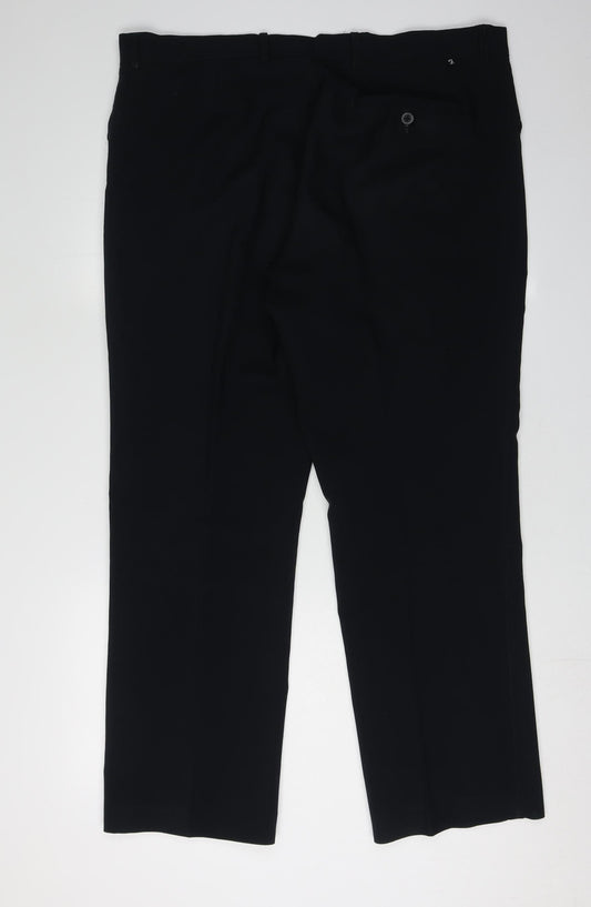 Farah Men's Black Dress Pants, Size 38 Straight Leg