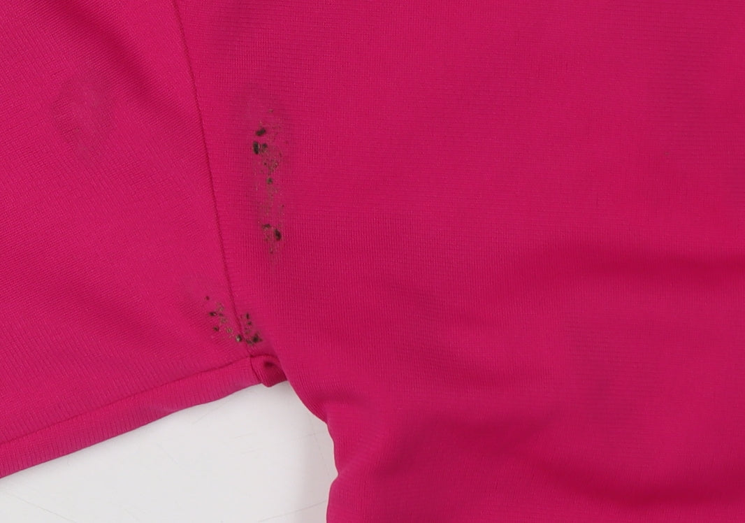 Nike Girls Pink Full Zip Knit Hoodie - Size M