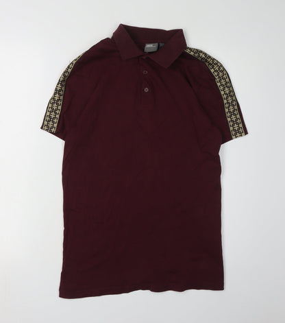 ASOS Men's Red Polo Shirt, S, Short Sleeve Cotton