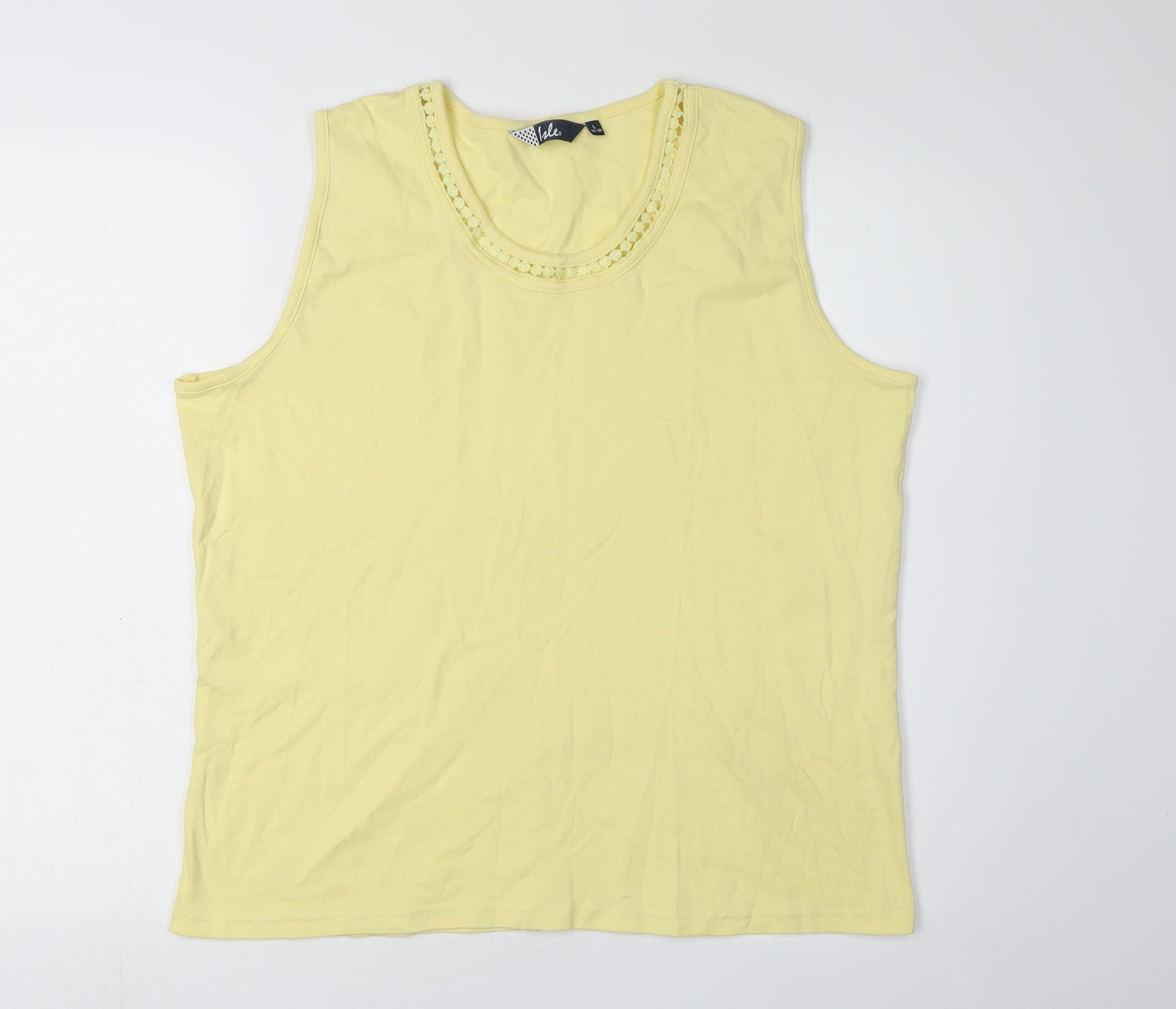 Womens UK Size L Isle Yellow Basic Tank