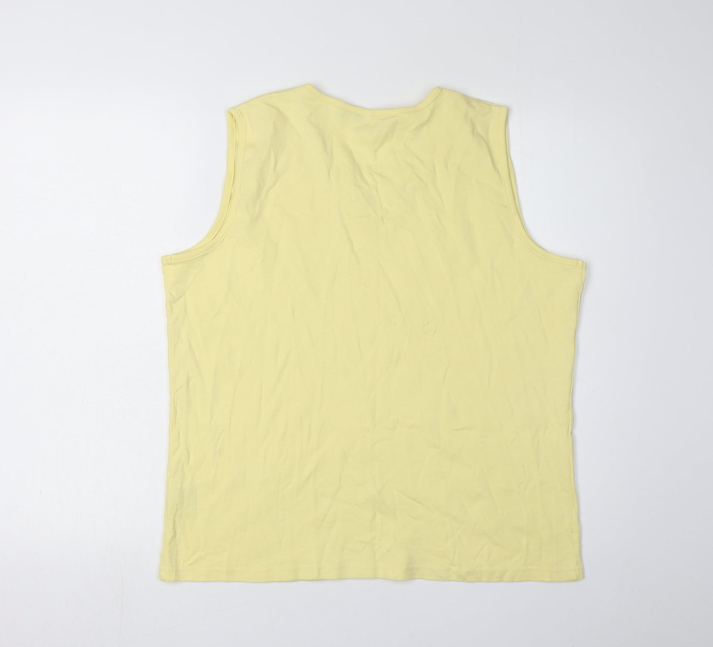 Womens UK Size L Isle Yellow Basic Tank