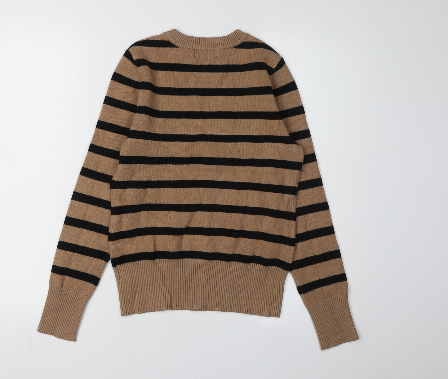 Farhi Women's Brown Striped Knit Pullover XS