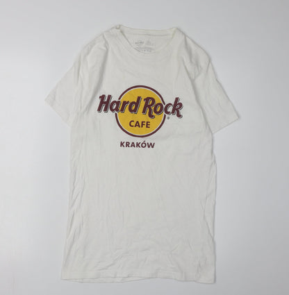 Mens UK Size S Hard Rock Cafe White  T-Shirt