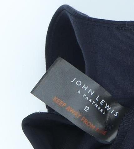 Womens UK Size 12 John Lewis & Partners Regular Fit Workwear Black Trousers