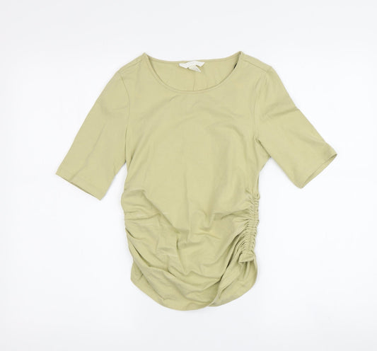 Womens UK Size XS H&M Beige Basic T-Shirt