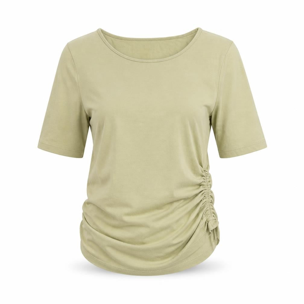 Womens UK Size XS H&M Beige Basic T-Shirt