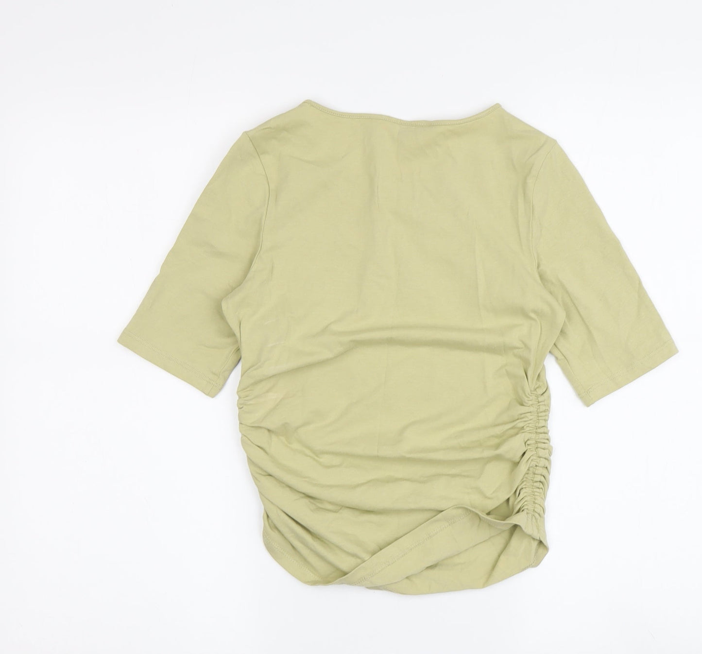 Womens UK Size XS H&M Beige Basic T-Shirt