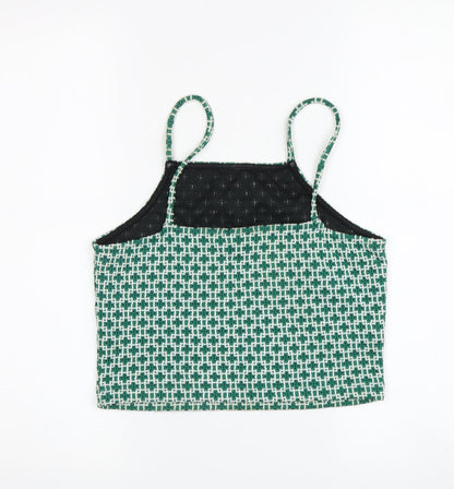 Womens UK Size 10 Topshop Green Camisole Tank