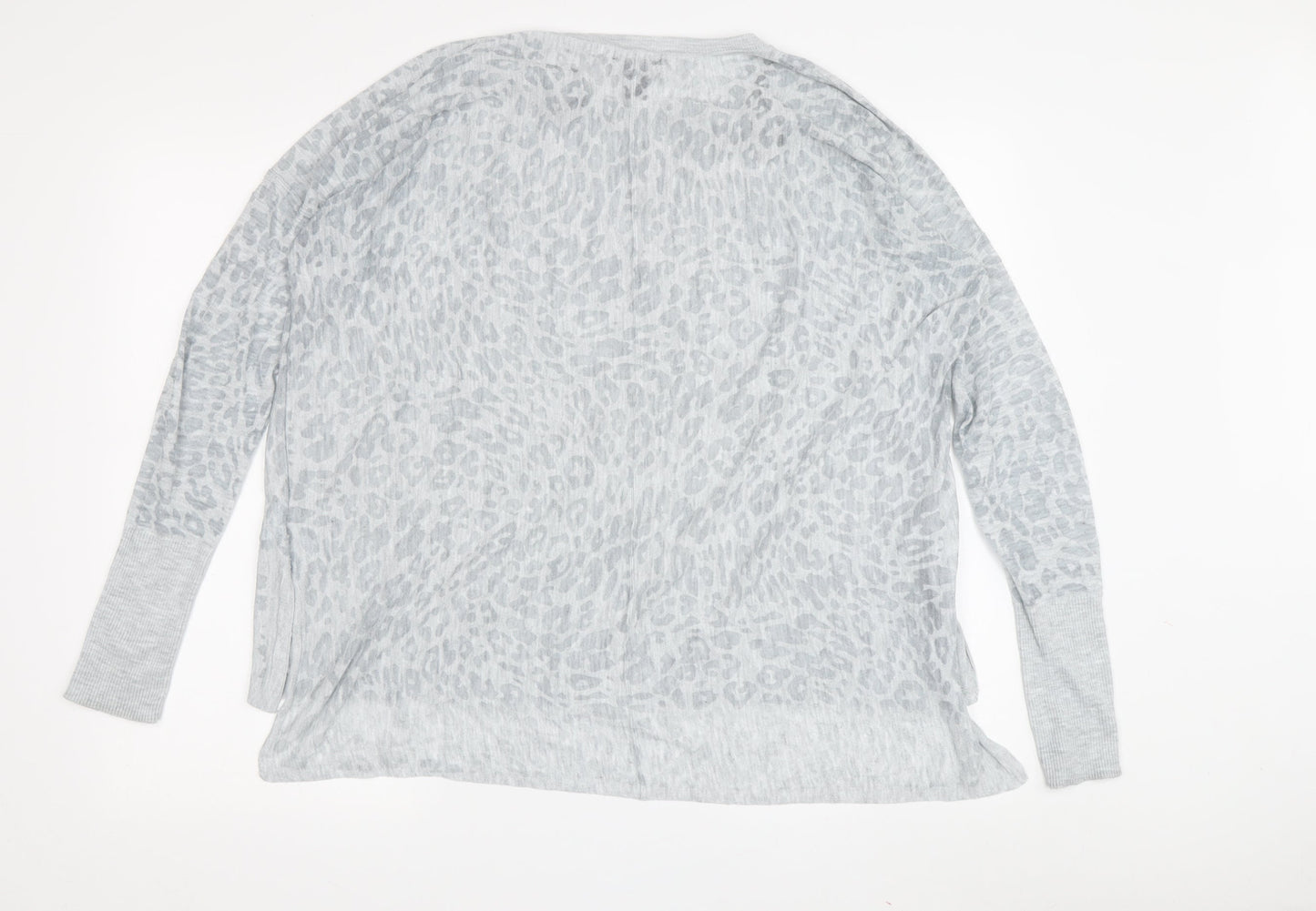 Womens UK Size S H&M Grey Jersey Long Sleeve