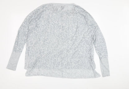 Womens UK Size S H&M Grey Jersey Long Sleeve