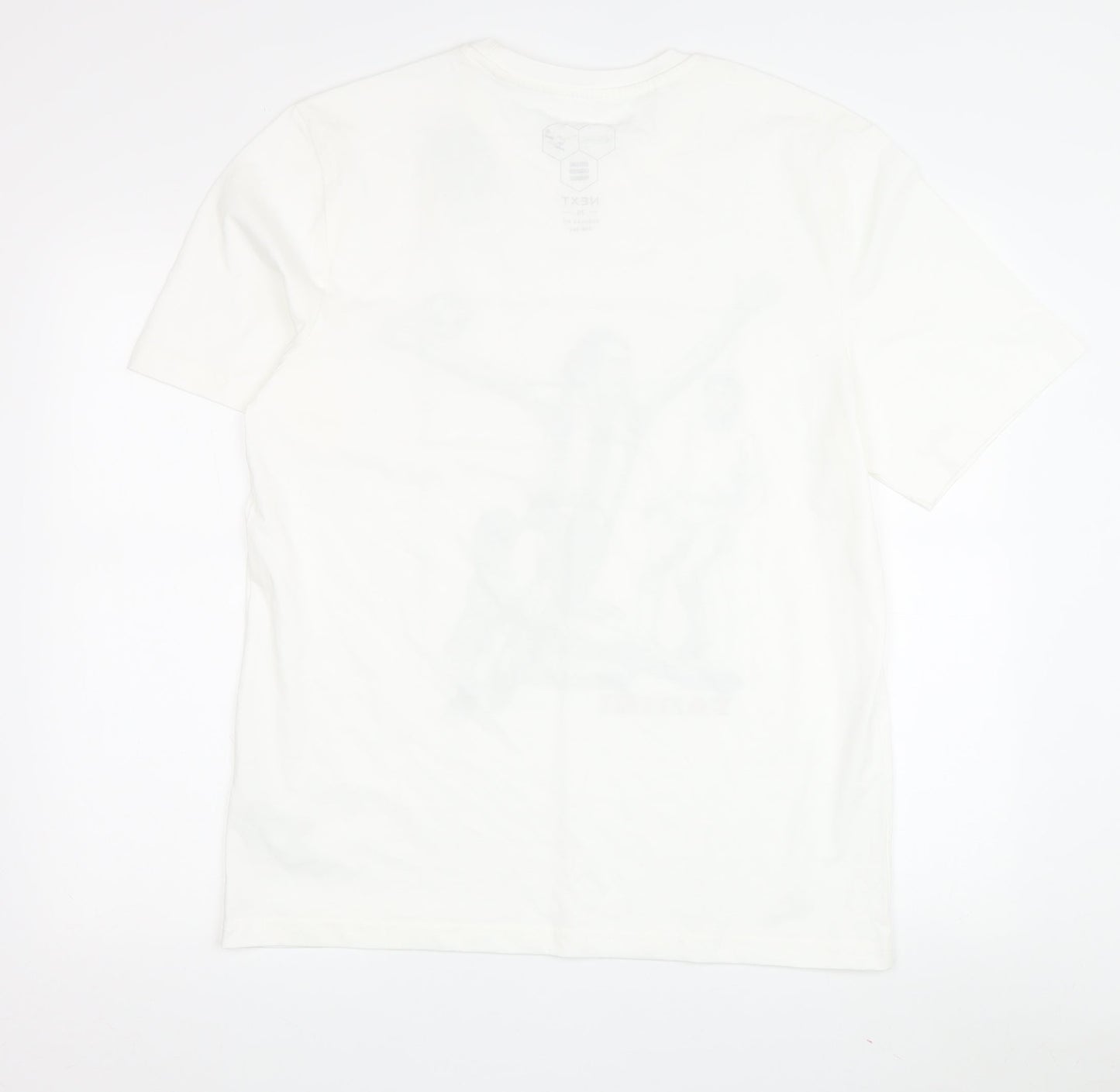 NEXT Men's White Sports Graphic Cotton T-Shirt M
