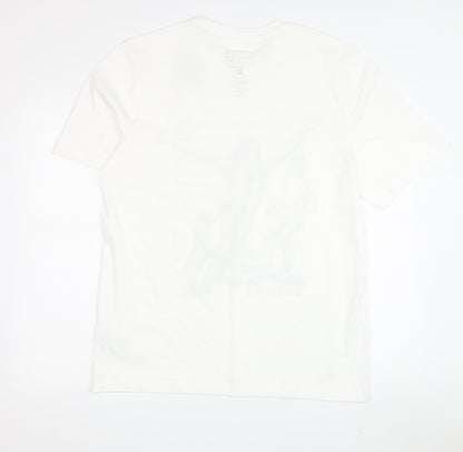 NEXT Men's White Sports Graphic Cotton T-Shirt M