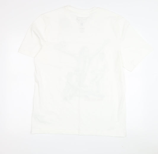 NEXT Men's White Sports Graphic Cotton T-Shirt M