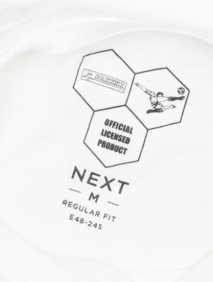 NEXT Men's White Sports Graphic Cotton T-Shirt M