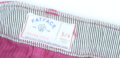 FatFace Girls Pink A-Line Corduroy Skirt 3-4 Years