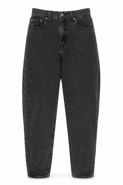 Womens UK Size 4 Levi's Relaxed Fit Tapered Black Jeans