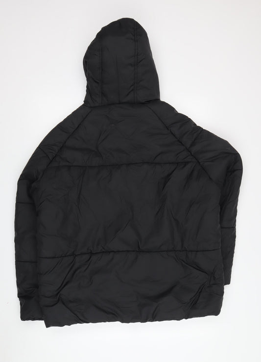 Womens UK Size 6 PRETTYLITTLETHING Black Puffer Jacket
