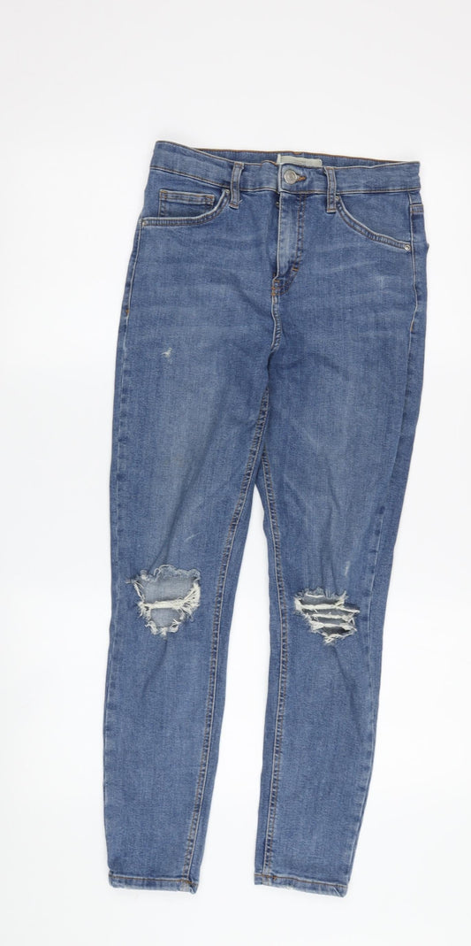 Topshop Women's Blue Ankle Slim Jeans