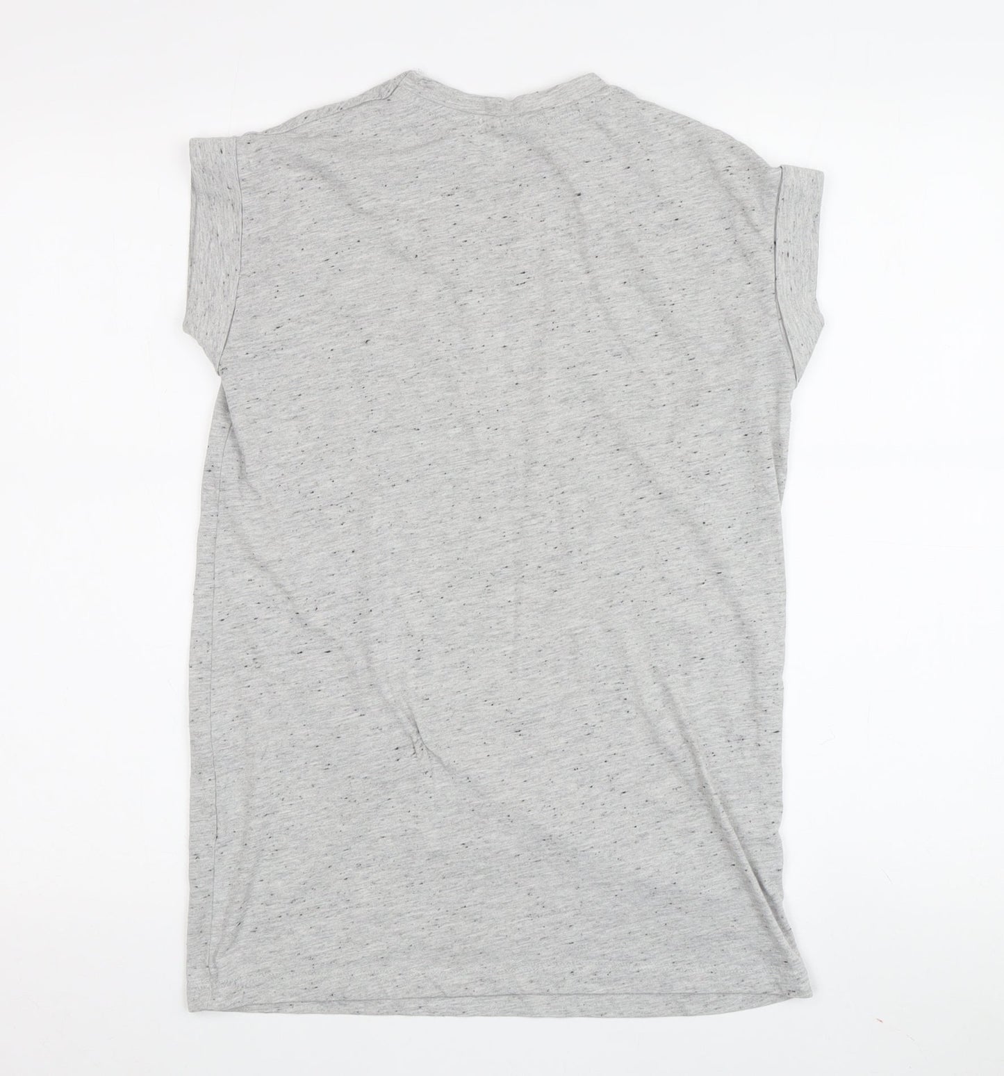 Womens UK Size 8 Marvel Grey Basic T-Shirt