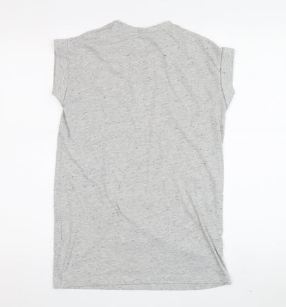 Womens UK Size 8 Marvel Grey Basic T-Shirt