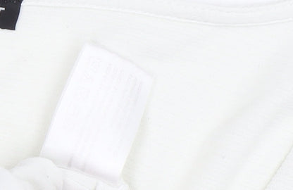 Planet Women's White Medium Square Neck T-Shirt