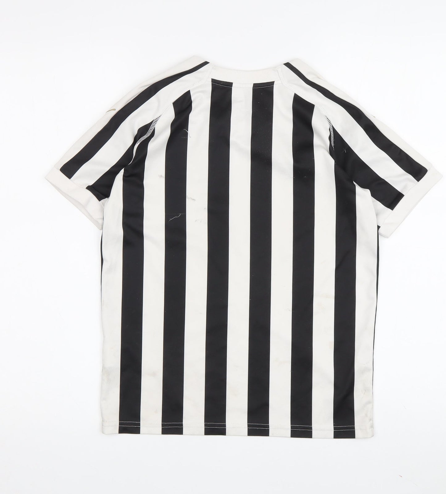 Puma Boys Black & White Striped Football Jersey 12-13Y