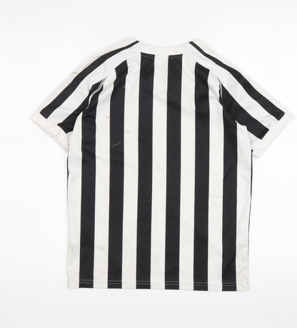 Puma Boys Black & White Striped Football Jersey 12-13Y