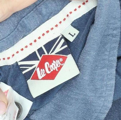 Lee Cooper Men's Blue L Polo Shirt Short Sleeve