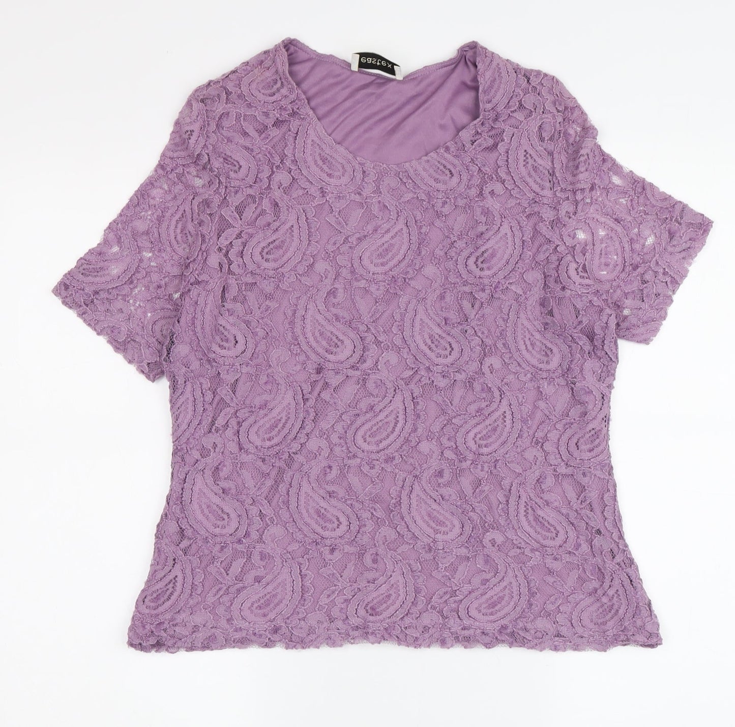 Womens UK Size 10 Eastex Purple Basic Blouse